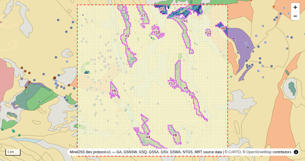 Avebury, TAS — Nickel-cobalt prospectivity map