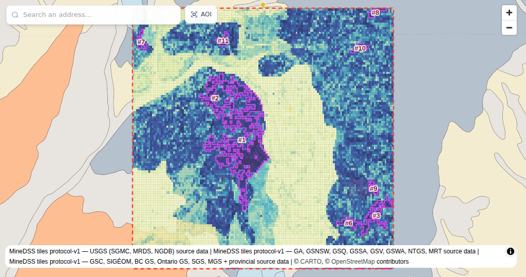 Carlin, NV — Gold prospectivity map