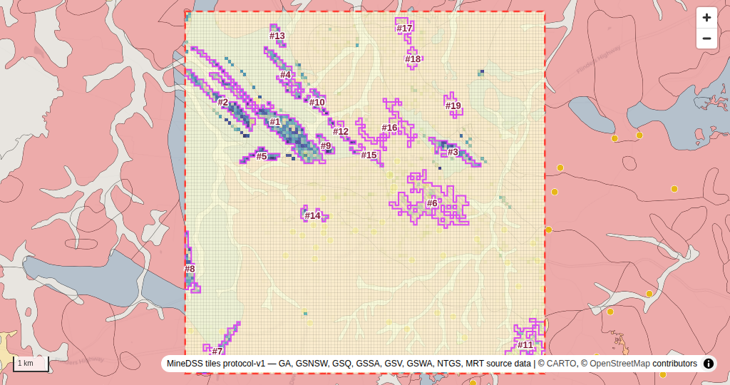 Charters Towers, QLD — Gold prospectivity map