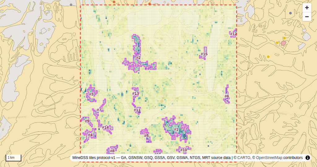 Cobar, NSW — Gold prospectivity map