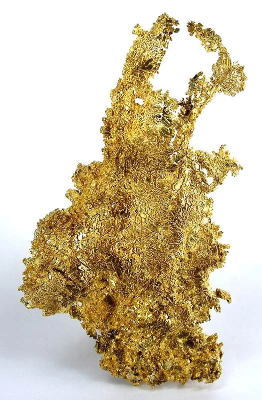 Gold — Native gold — crystalline specimen (illustrative mineral specimen)