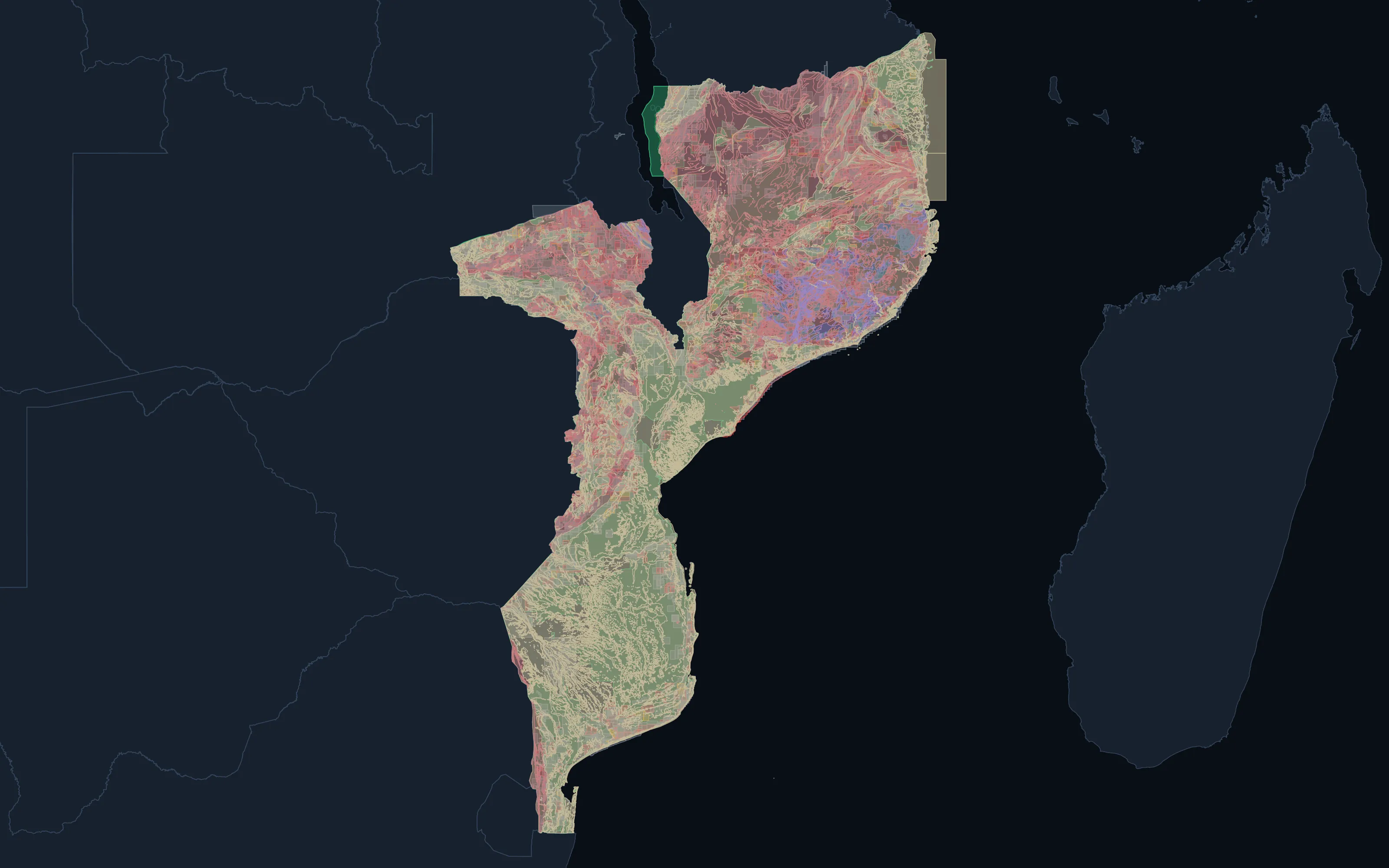 Mozambique country atlas