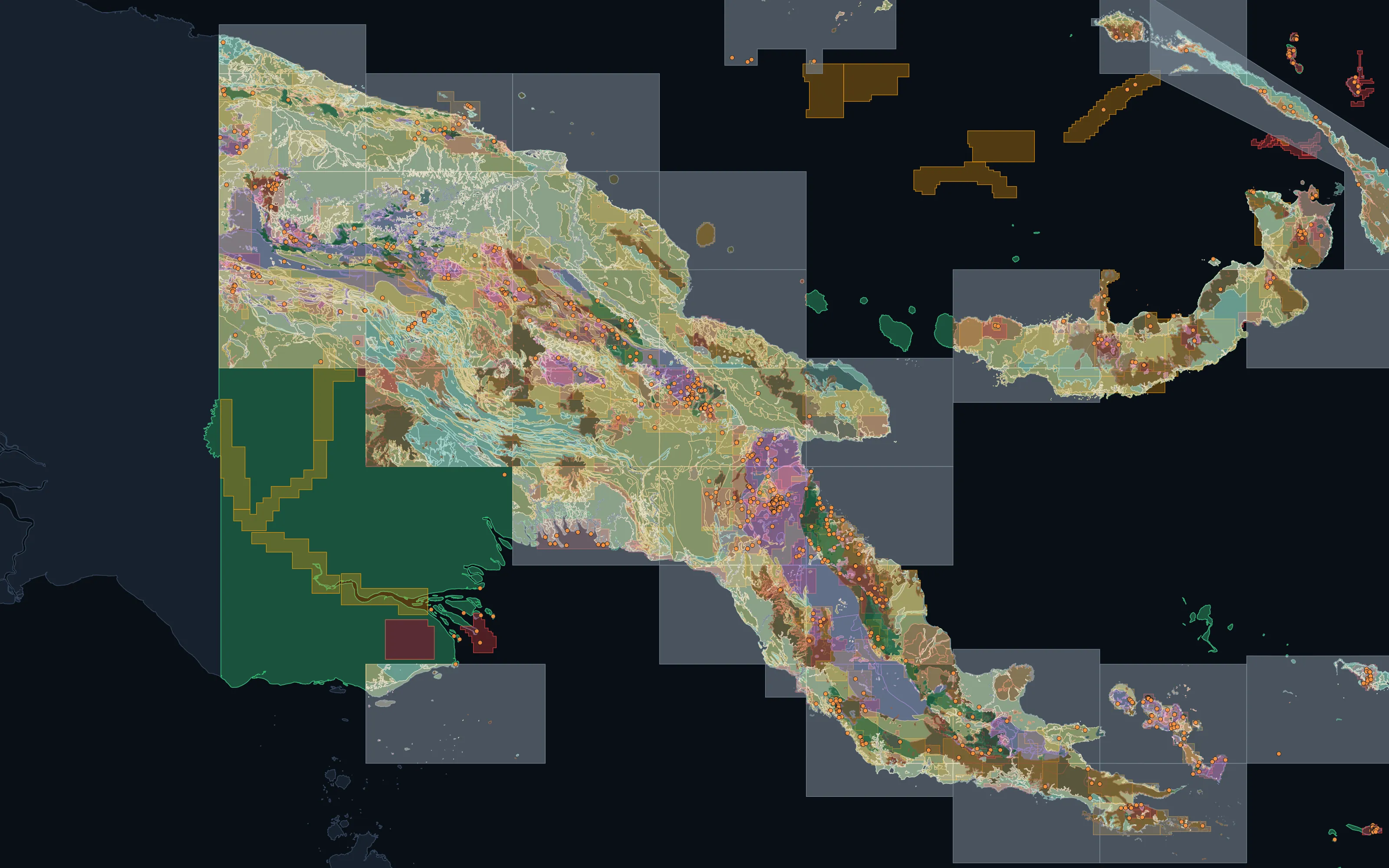 Papua New Guinea country atlas