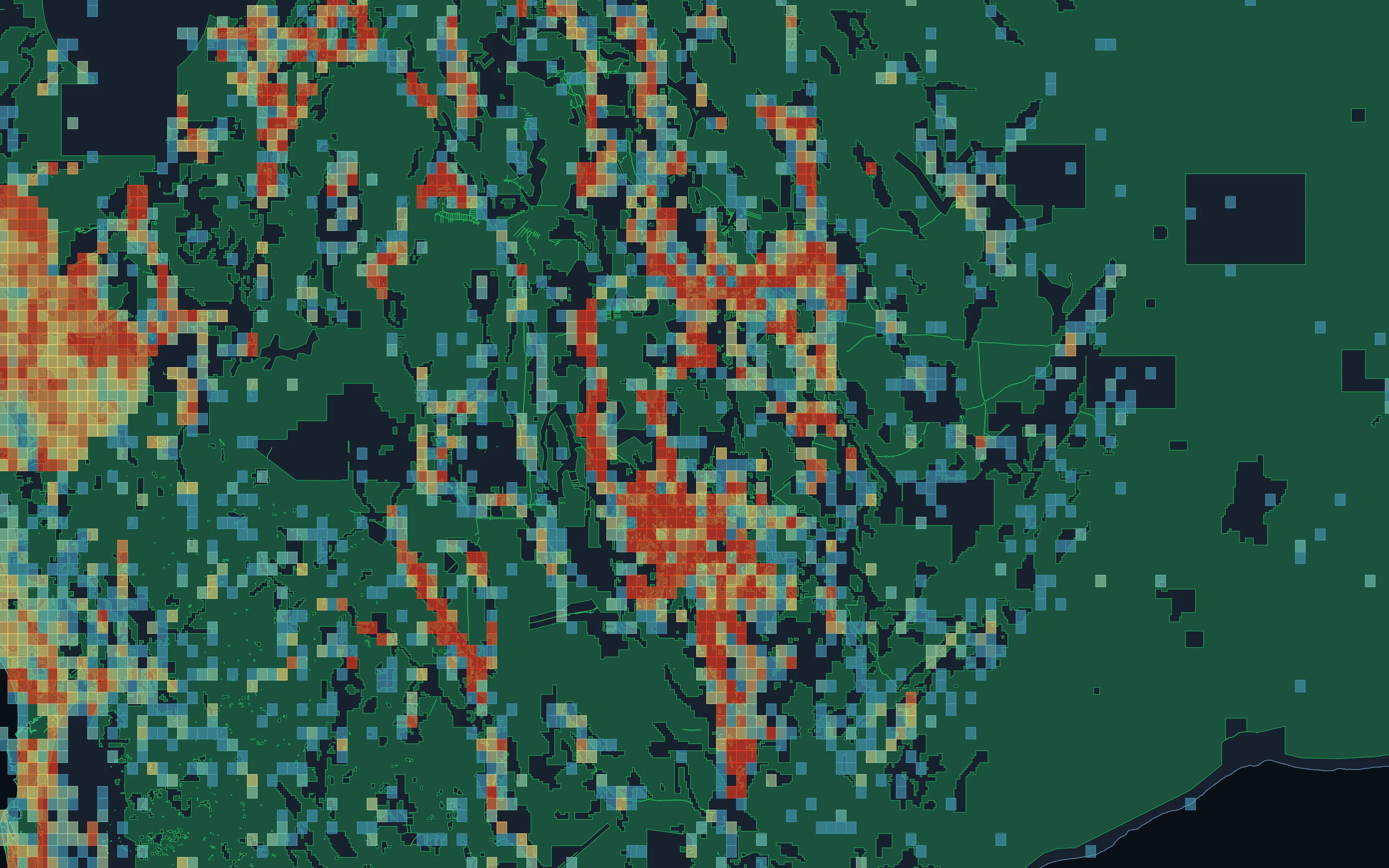 Open ground in the Eastern Goldfields of Western Australia, with open pegging blocks ranked by recorded mineral endowment
