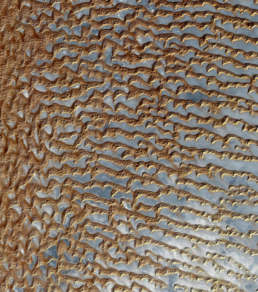 Rub' al Khali dune fields, imaged by the ASTER instrument on NASA's Terra satellite